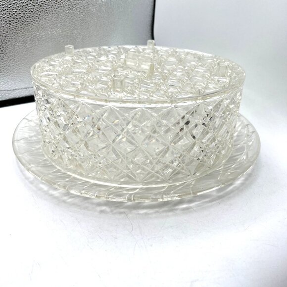 Vintage Cake Holder keeper server acrylic - Picture 1 of 10